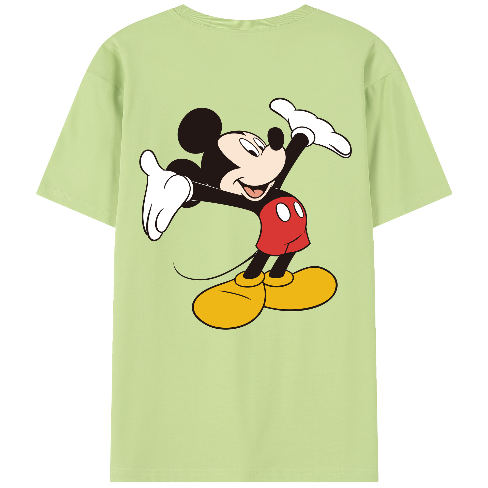 （画像用） ミッキーマウス Mickey Mouse 綿100％半袖Tシャツ（背面プリント）